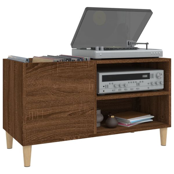 vidaXL Armoire &agrave; disques ch&ecirc;ne marron 84,5x38x48 cm bois d'ing&eacute;nierie