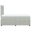vidaXL Sommier &agrave; lattes de lit et matelas Gris clair 120x200cm Velours