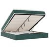 VidaXL Cadre de lit ottoman avec matelas vert fonc&eacute; 160x200 cm velours