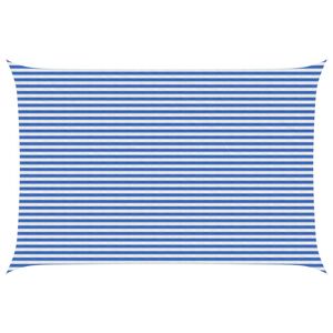 vidaXL Voile d'ombre Bleu et Blanc 4 x 6 m HDPE