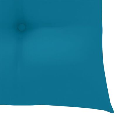 vidaXL Chaises de jardin avec coussins bleu clair lot de 8 Teck massif
