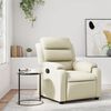 vidaXL Fauteuil inclinable Cr&egrave;me Similicuir