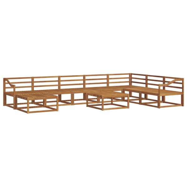 vidaXL Ensemble de canap&eacute;s d'ext&eacute;rieur 9 pcs Naturel