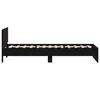 vidaXL Cadre de lit Ch&ecirc;ne noir 75 x 190 cm Bois d'ing&eacute;nierie