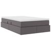 vidaXL Lit avec rangement et matelas Gris 120 x 200 cm Simili cuir