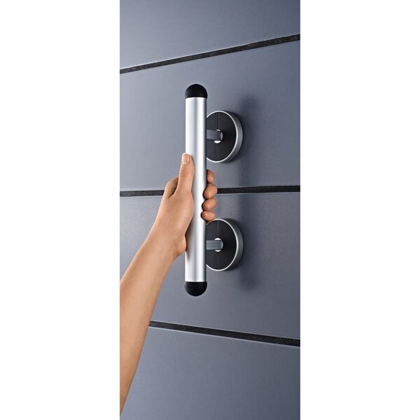 RIDDER Barre d'appui de s&eacute;curit&eacute; Premium 30cm Aluminium Chrome et noir