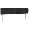 vidaXL Tête de lit avec oreilles Noir 163x23x78/88 cm Similicuir