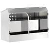 vidaXL Distributeur pour lapins Argent 64.5 x 25.5 x 45.5 cm