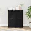 vidaXL Buffet 2 pcs Ch&ecirc;ne noir 30 x 30 x 70 cm Bois d'ing&eacute;nierie