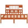 vidaXL Lit biblioth&egrave;que sans matelas cire marron 150x200 cm pin massif