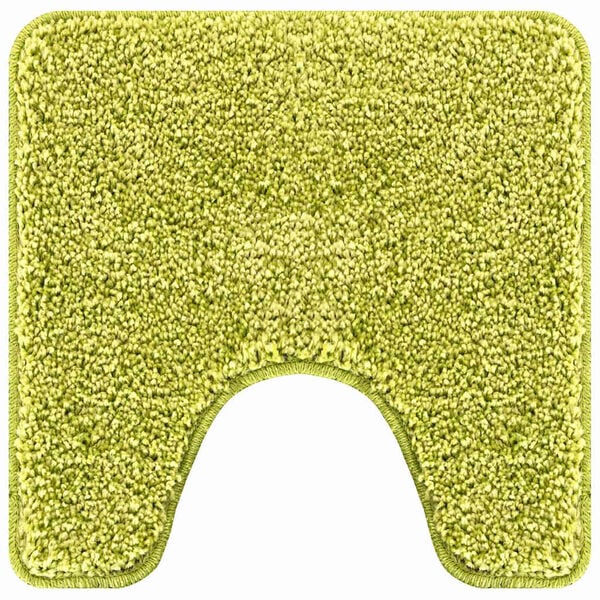vidaXL Tapis de bain antid&eacute;rapant avec d&eacute;coupe pour toilette Vert