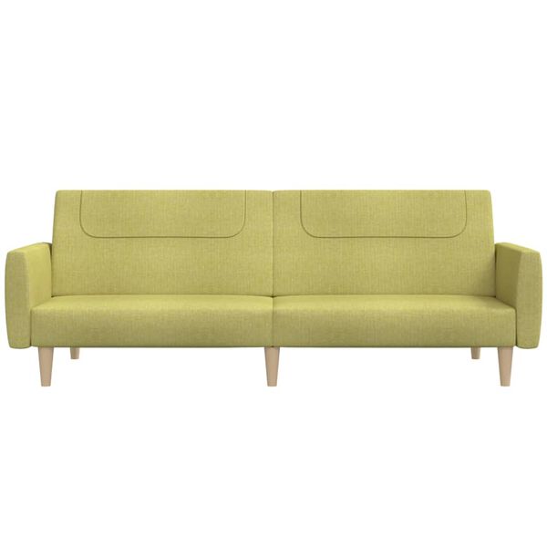 vidaXL Canap&eacute;-lit &agrave; 2 places Vert Tissu