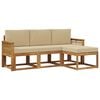 vidaXL Ensemble de canap&eacute;s d'ext&eacute;rieur 4 pc Naturel et Beige Polyester