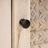 vidaXL Cabinet de chevet Beige 40 x 33 x 46 cm Bois d'acacia massif