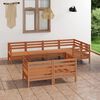 vidaXL Salon de jardin 7 pcs Bois de pin massif Marron miel