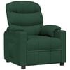vidaXL Fauteuil inclinable Vert fonc&eacute; Tissu