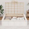 vidaXL Cadre de lit Blanc 140 x 190 cm Bois de pin massif