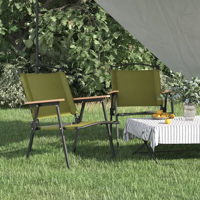 vidaXL Chaises de camping lot de 2 Vert 54x55x78 cm Tissu Oxford