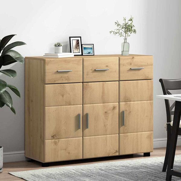 vidaXL Buffet Ch&ecirc;ne artisanal 88,5 x 30,5 x 73 cm Bois d'ing&eacute;nierie