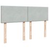 vidaXL Cadre de lit ottoman avec matelas gris clair 140x200 cm velours