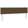 vidaXL T&ecirc;tes de lit Marron fonc&eacute; 180 x 5 x 78/88 cm Tissu