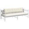 vidaXL Coussin de Dos Cr&egrave;me 200 x 50 cm Tissu en velours c&ocirc;tel&eacute;