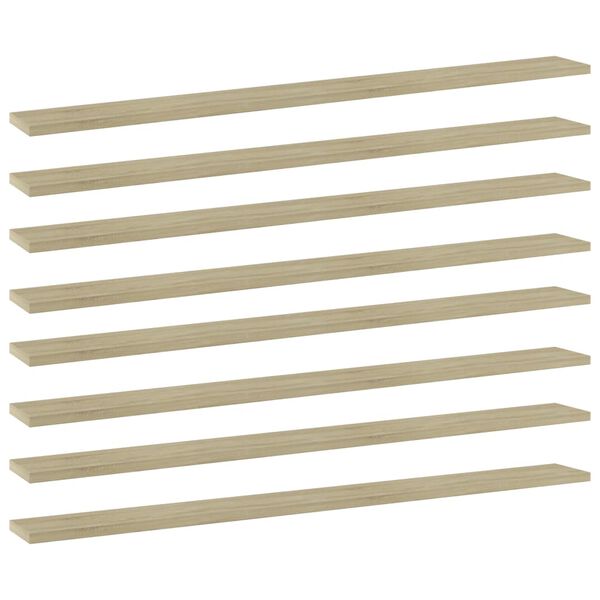 vidaXL Panneaux biblioth&egrave;que 8 pcs Ch&ecirc;ne sonoma 100x10x1,5cm Agglom&eacute;r&eacute;
