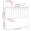 vidaXL T&ecirc;te de lit de remplacement m&eacute;tal noir 100 cm