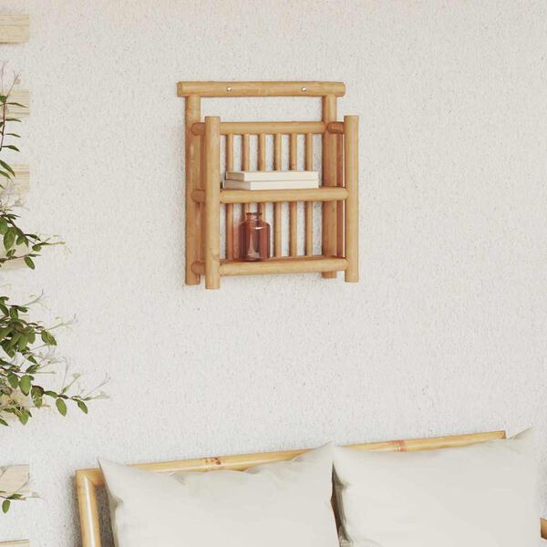 vidaXL Étagère Murale avec étagère Naturel 40 x 13 x 44 cm Bambou
