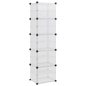 vidaXL &Eacute;tag&egrave;re &agrave; chaussures Transparent 44x31,5x153,5 cm PP