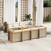 vidaXL Salon de jardin avec coussins 9 pcs beige r&eacute;sine tress&eacute;e