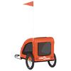 vidaXL Remorque de v&eacute;lo pour animaux de compagnie orange