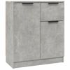 vidaXL Buffet Gris b&eacute;ton 60x30x70 cm Bois d'ing&eacute;nierie