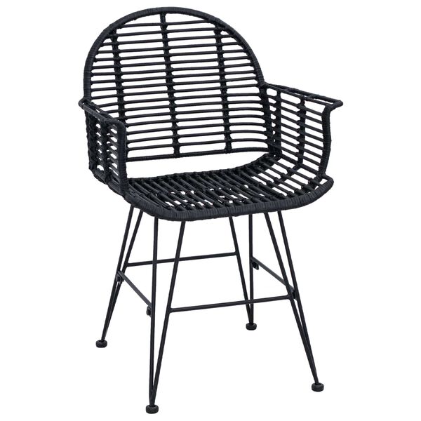 vidaXL Chaise de salle &agrave; manger 2 pcs Noir 44 x 44 x 74 cm