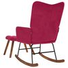 vidaXL Chaise &agrave; bascule avec repose-pied rouge bordeaux velours