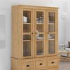 vidaXL Meuble avec Portes en Verre BODO Marron miel