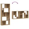 vidaXL Biblioth&egrave;que Artisan Ch&ecirc;ne 67x24x161 cm Bois d'ing&eacute;nierie