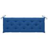 vidaXL Banc Batavia avec coussin bleu 150 cm Bois de teck massif
