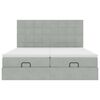 VidaXL Cadre de lit ottoman et matelas gris clair 180x200cm velours