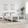 vidaXL Cadre de lit avec t&ecirc;te de lit Gris clair 150 x 200 cm tissu