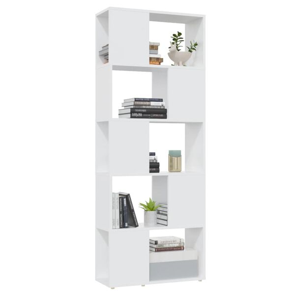 vidaXL Biblioth&egrave;que S&eacute;parateur de pi&egrave;ce Blanc 60x24x155 cm