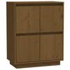 vidaXL Buffet Marron miel 60x34x75 cm Bois massif de pin