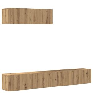 vidaXL Ensemble de meuble TV mural 3 pcs ch&ecirc;ne artisanal