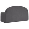 vidaXL Canap&eacute; pour enfants 2 places anthracite peluche douce
