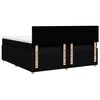 vidaXL Sommier &agrave; lattes de lit avec matelas Noir 200x200 cm Tissu