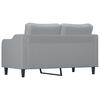 vidaXL Canap&eacute; &agrave; 2 places Gris clair 140 cm Tissu