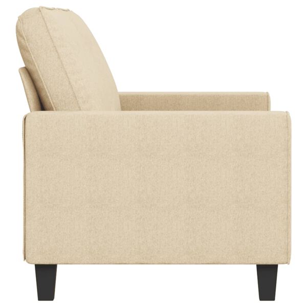 vidaXL Canap&eacute; &agrave; 2 places Cr&egrave;me 140 cm Tissu