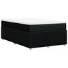 vidaXL Sommier &agrave; lattes de lit avec matelas noir 120x190 cm tissu