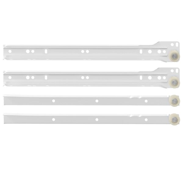 vidaXL Glissi&egrave;re de tiroir 73 pcs Blanc Acier