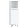 vidaXL Ensemble de meubles salle de bain 3 pcs blanc bois d'ing&eacute;nierie